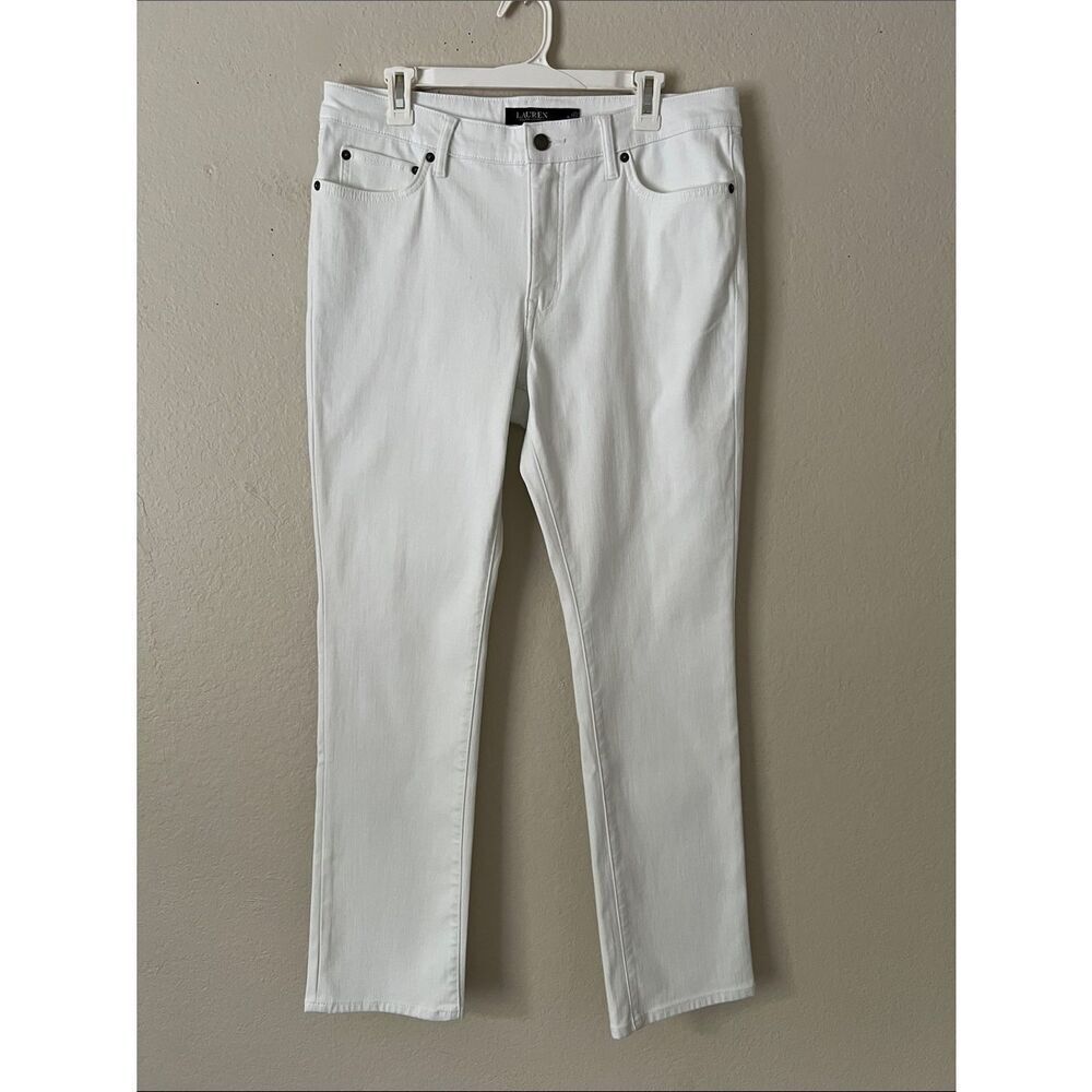 Like New! Lauren Ralph Lauren Black Label Straight Leg Jeans White in Size 14